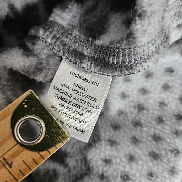 Chubbies Fleece Jacket Mens Large Gray 1/4 Zip Nordic Fair Isle Pullover - Picture 4 of 8